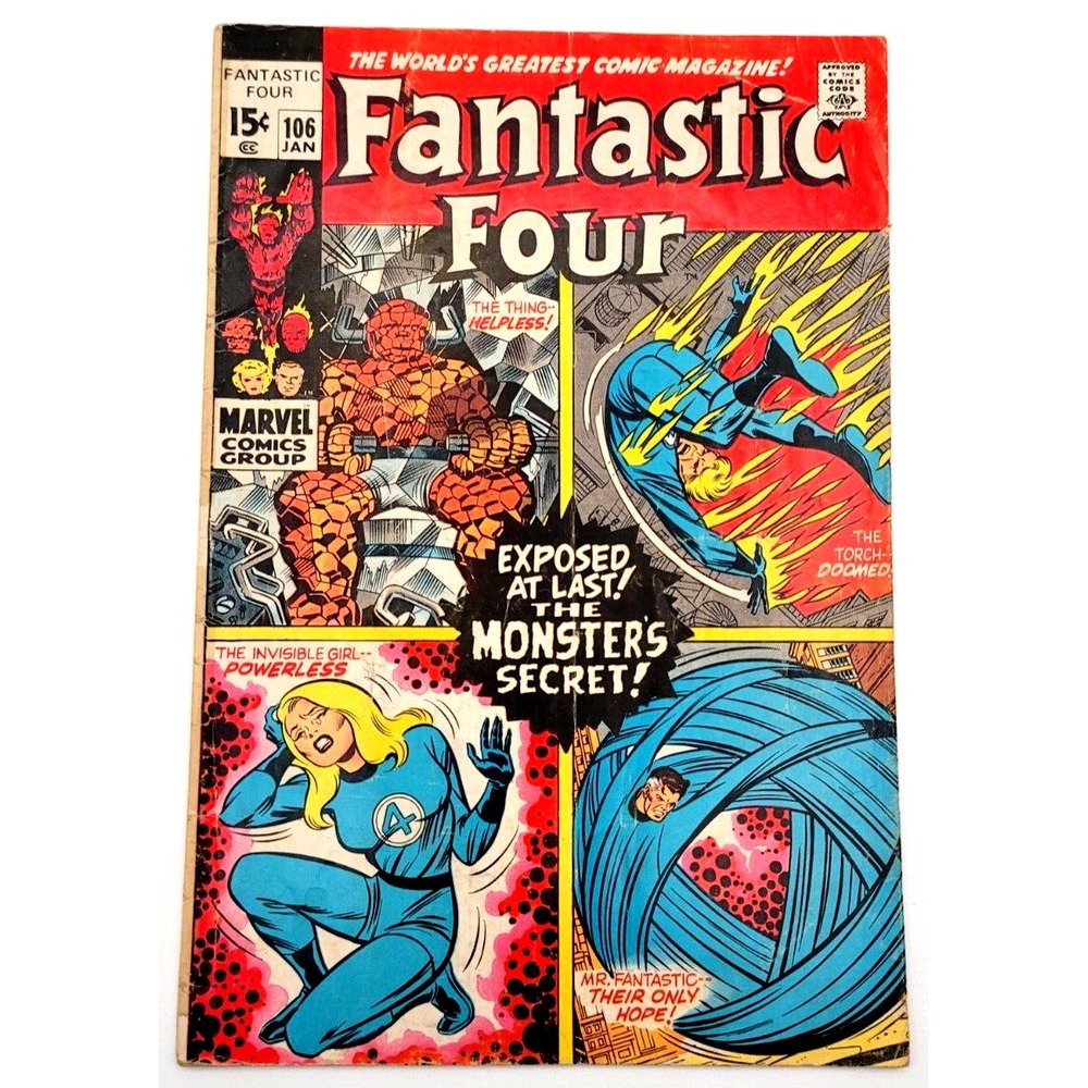 FANTASTIC FOUR #106 (1971) / VG / BRONZE AGE MARVEL COMICS